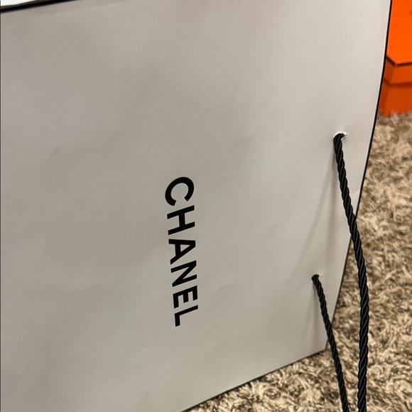 Chanel Classic White Storage Bag with Black Accents - Picture 4 of 7